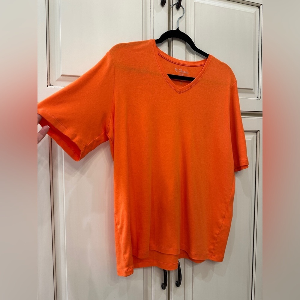 Chico's Bold Orange Cotton Top‎